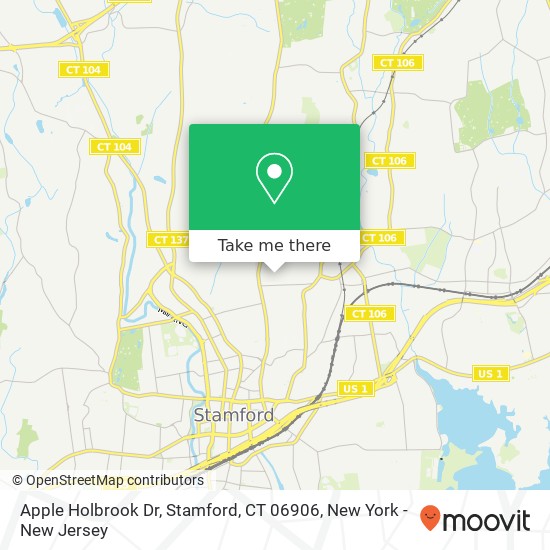 Apple Holbrook Dr, Stamford, CT 06906 map