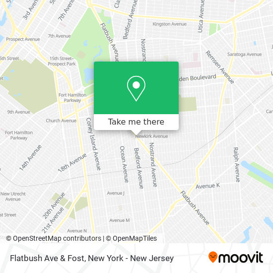 Flatbush Ave & Fost map