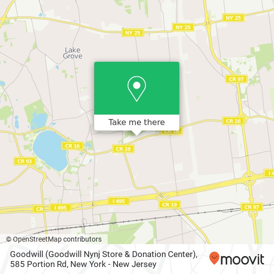 Mapa de Goodwill (Goodwill Nynj Store & Donation Center), 585 Portion Rd