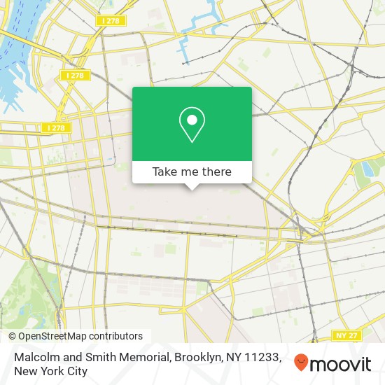 Malcolm and Smith Memorial, Brooklyn, NY 11233 map
