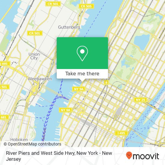 Mapa de River Piers and West Side Hwy