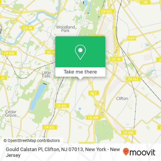 Mapa de Gould Calstan Pl, Clifton, NJ 07013