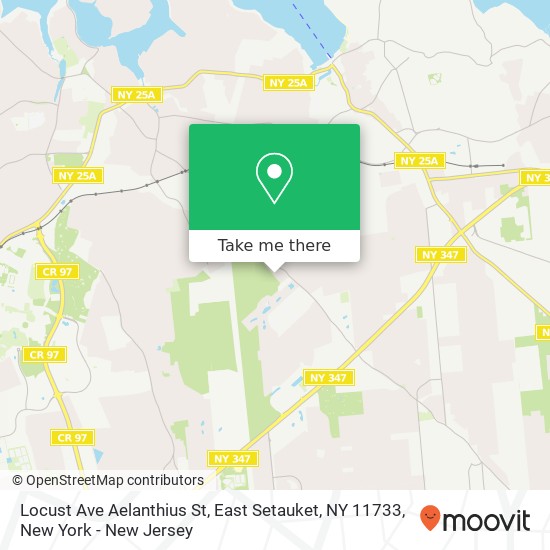 Mapa de Locust Ave Aelanthius St, East Setauket, NY 11733