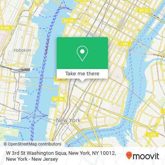 Mapa de W 3rd St Washington Squa, New York, NY 10012