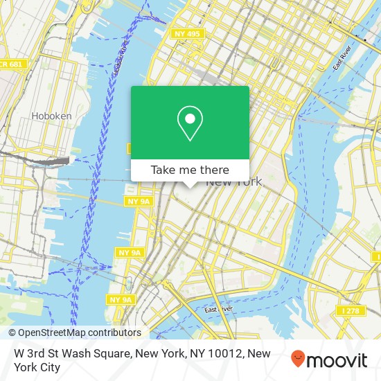 W 3rd St Wash Square, New York, NY 10012 map