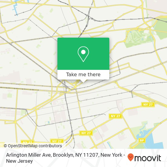 Mapa de Arlington Miller Ave, Brooklyn, NY 11207