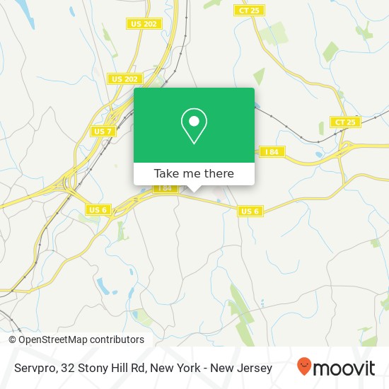 Mapa de Servpro, 32 Stony Hill Rd