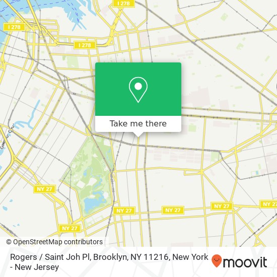 Mapa de Rogers / Saint Joh Pl, Brooklyn, NY 11216