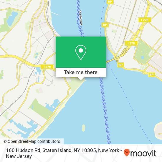Mapa de 160 Hudson Rd, Staten Island, NY 10305