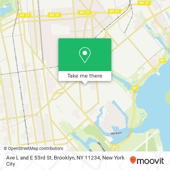 Mapa de Ave L and E 53rd St, Brooklyn, NY 11234