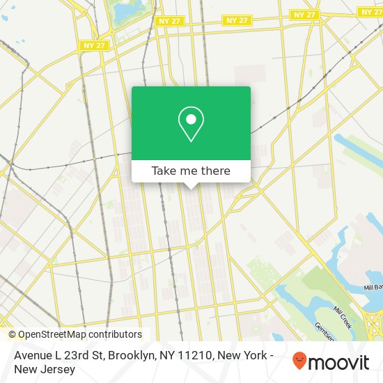 Mapa de Avenue L 23rd St, Brooklyn, NY 11210