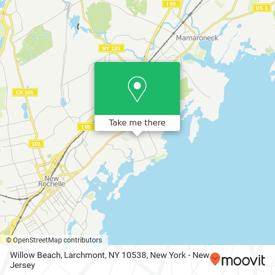 Willow Beach, Larchmont, NY 10538 map