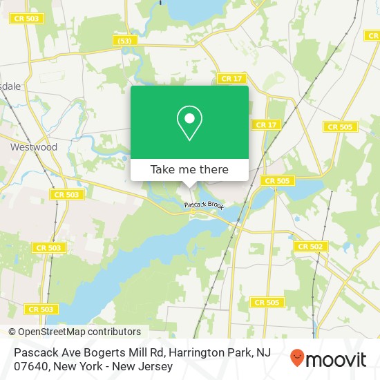 Pascack Ave Bogerts Mill Rd, Harrington Park, NJ 07640 map