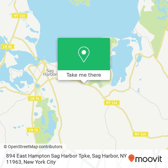 Mapa de 894 East Hampton Sag Harbor Tpke, Sag Harbor, NY 11963