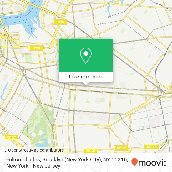 Mapa de Fulton Charles, Brooklyn (New York City), NY 11216