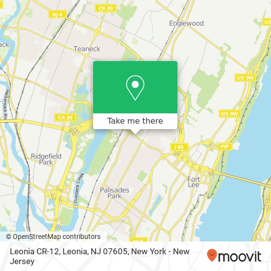 Mapa de Leonia CR-12, Leonia, NJ 07605