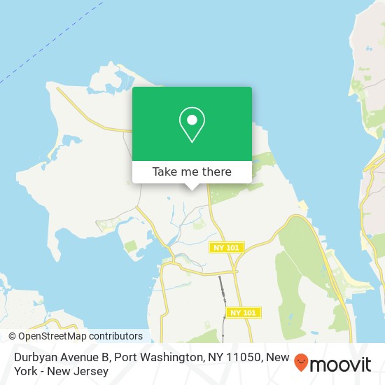 Mapa de Durbyan Avenue B, Port Washington, NY 11050