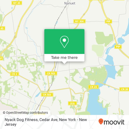 Nyack Dog Fitness, Cedar Ave map