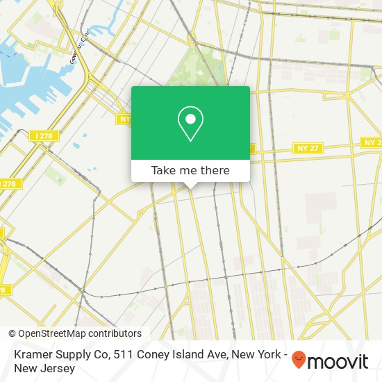 Mapa de Kramer Supply Co, 511 Coney Island Ave