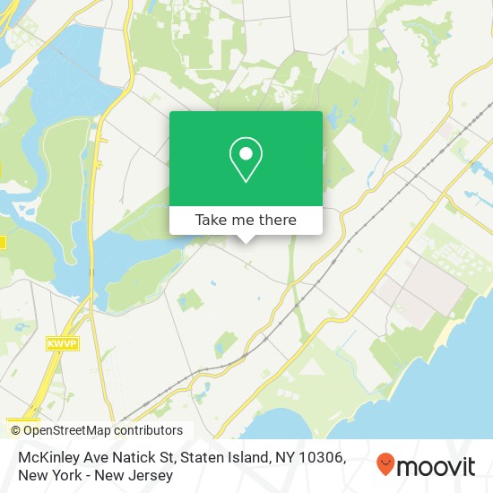 Mapa de McKinley Ave Natick St, Staten Island, NY 10306