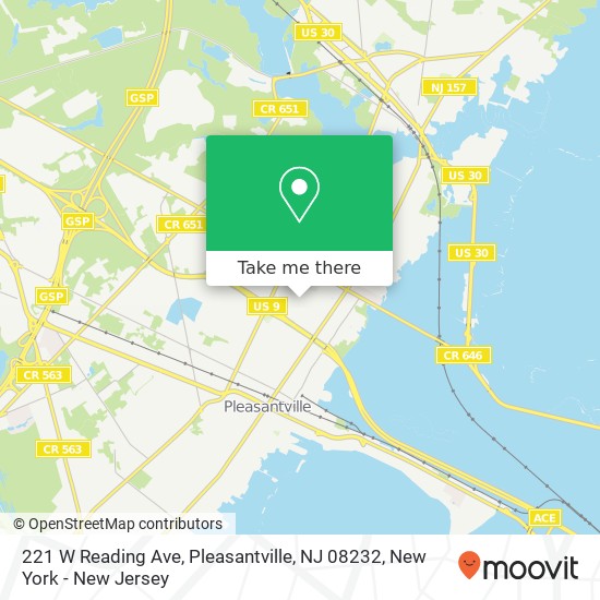 Mapa de 221 W Reading Ave, Pleasantville, NJ 08232