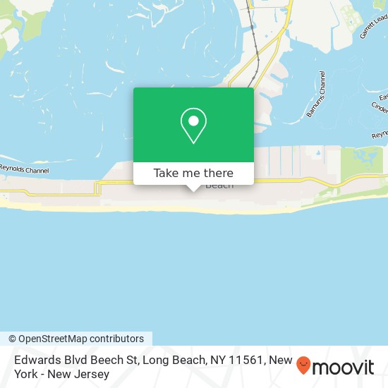 Mapa de Edwards Blvd Beech St, Long Beach, NY 11561