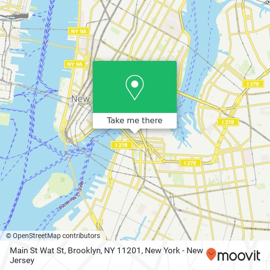 Main St Wat St, Brooklyn, NY 11201 map