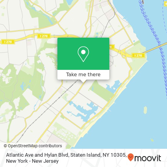 Mapa de Atlantic Ave and Hylan Blvd, Staten Island, NY 10305