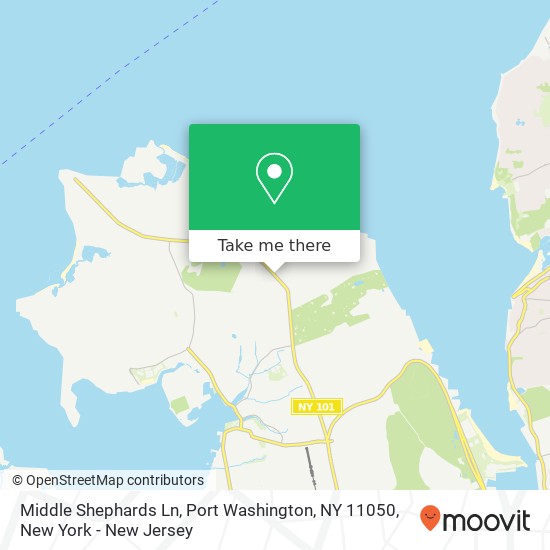 Mapa de Middle Shephards Ln, Port Washington, NY 11050
