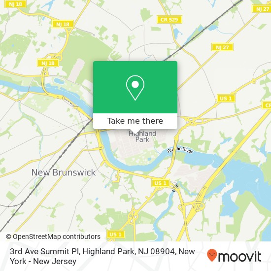 Mapa de 3rd Ave Summit Pl, Highland Park, NJ 08904