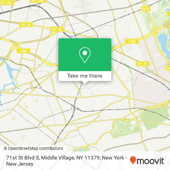 Mapa de 71st St Blvd S, Middle Village, NY 11379