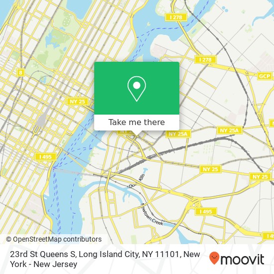 Mapa de 23rd St Queens S, Long Island City, NY 11101