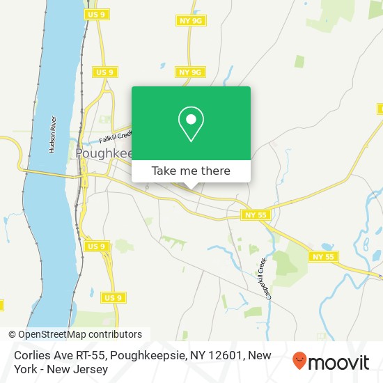 Mapa de Corlies Ave RT-55, Poughkeepsie, NY 12601