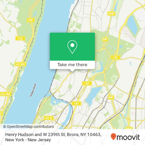 Henry Hudson and W 239th St, Bronx, NY 10463 map