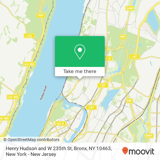 Mapa de Henry Hudson and W 235th St, Bronx, NY 10463