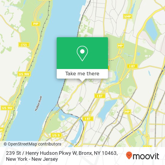 Mapa de 239 St / Henry Hudson Pkwy W, Bronx, NY 10463