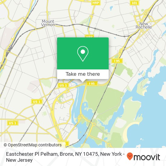 Mapa de Eastchester Pl Pelham, Bronx, NY 10475