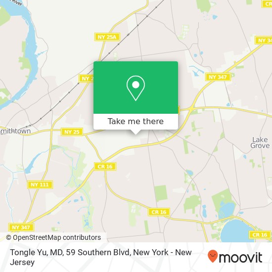 Tongle Yu, MD, 59 Southern Blvd map