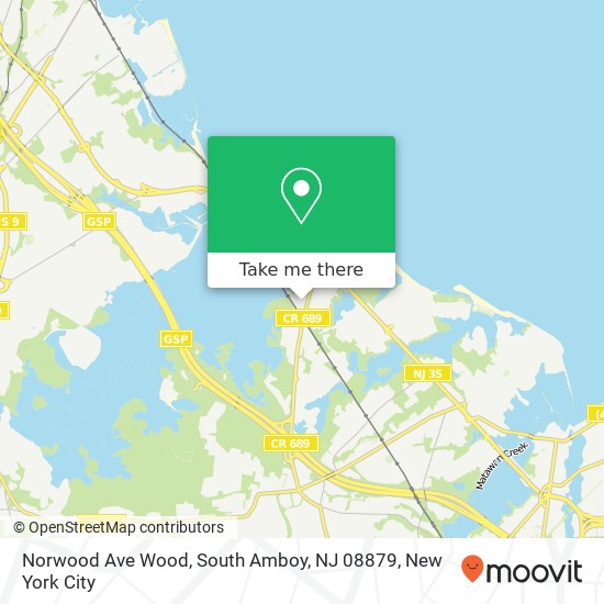 Mapa de Norwood Ave Wood, South Amboy, NJ 08879