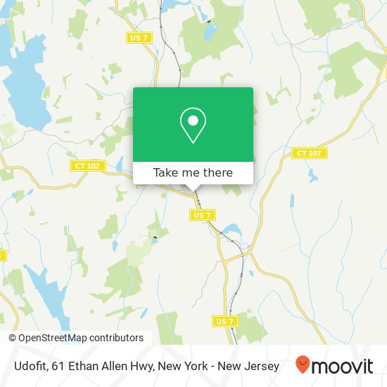 Mapa de Udofit, 61 Ethan Allen Hwy