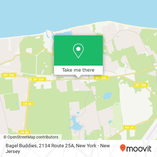 Mapa de Bagel Buddies, 2134 Route 25A