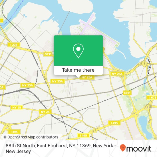 88th St North, East Elmhurst, NY 11369 map