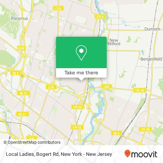 Mapa de Local Ladies, Bogert Rd