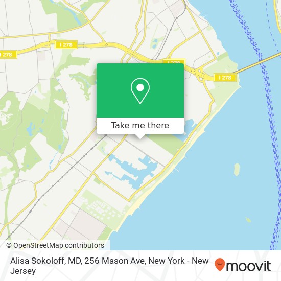 Mapa de Alisa Sokoloff, MD, 256 Mason Ave