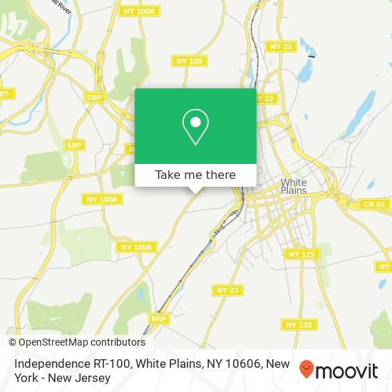Mapa de Independence RT-100, White Plains, NY 10606