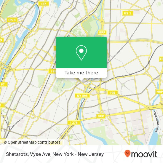 Shetarots, Vyse Ave map