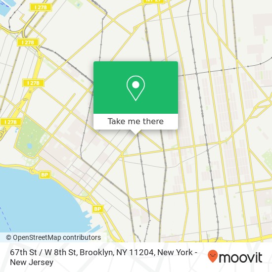 Mapa de 67th St / W 8th St, Brooklyn, NY 11204