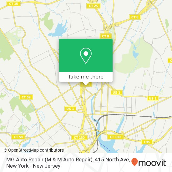 MG Auto Repair (M & M Auto Repair), 415 North Ave map