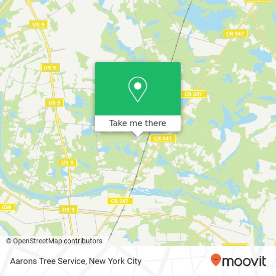 Aarons Tree Service map