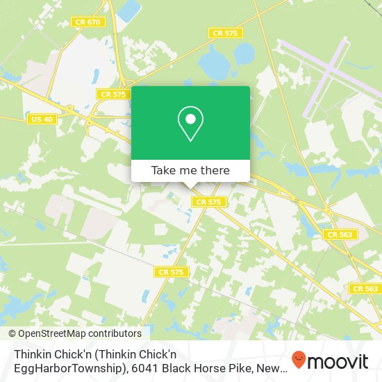 Thinkin Chick'n (Thinkin Chick'n EggHarborTownship), 6041 Black Horse Pike map